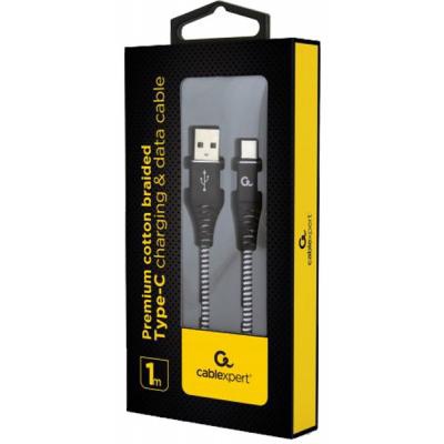 Дата кабель USB 2.0 AM to Type-C 1.0m Cablexpert (CC-USB2B-AMCM-1M-BW)