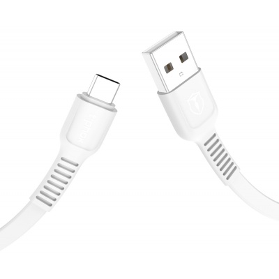 Дата кабель USB 2.0 AM to Type-C 1.2m White T-Phox (T-C802 white)