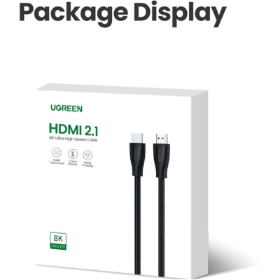 Кабель мультимедійний HDMI to HDMI 1.0m V2.1 HD140 Ugreen (80401)