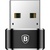 Перехідник USB 2.0 AF to USB-C black Baseus (CAAOTG-01)