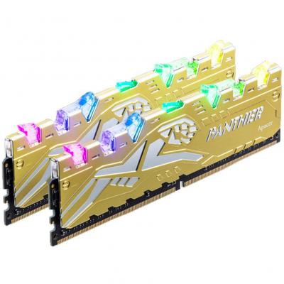 Модуль памяти для компьютера DDR4 16GB (2x8GB) 3000 MHz Panther Rage RGB Silver-Golden Apacer (EK.16G2Z.GJMK2)