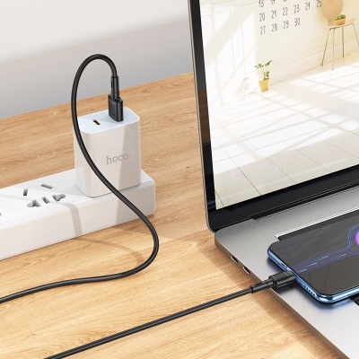 Дата кабель USB 2.0 AM to Micro 5P 1.0m 2.4A PVC X83 black HOCO (6931474770882)