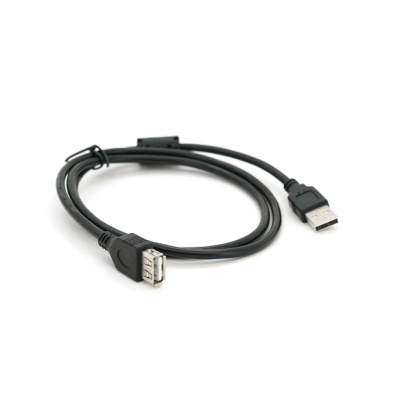 Дата кабель USB 2.0 AM/AF 1.0m ferrite black Voltronic (YT-AM/AF-1.0B)