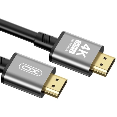 Кабель мультимедійний HDMI to HDMI 3.0m v2.0 black XO (GB017A-HDMI.tranish)