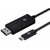 Кабель мультимедийный Type-C to DisplayPort (AM/AM), 1m, black 2E (2E-W1402)