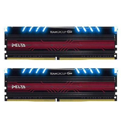 Модуль памяти для компьютера DDR4 32GB (2x16GB) 2400 MHz Delta Blue LED Team (TDTBD432G2400HC15BDC01)