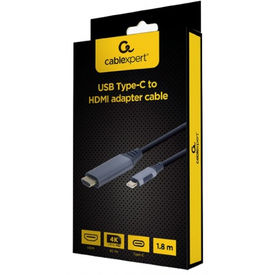 Кабель мультимедійний USB-C to HDMI 1.8m 4K 60Hz Cablexpert (CC-USB3C-HDMI-01-6)