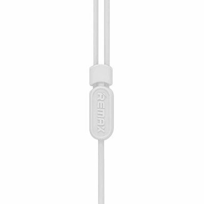 Наушники HF RM-515 White (mic + button call answering) Remax (42265)