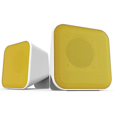 Акустическая система Speedlink SNAPPY Stereo Speakers, white-yellow (SL-810002-WEYW)