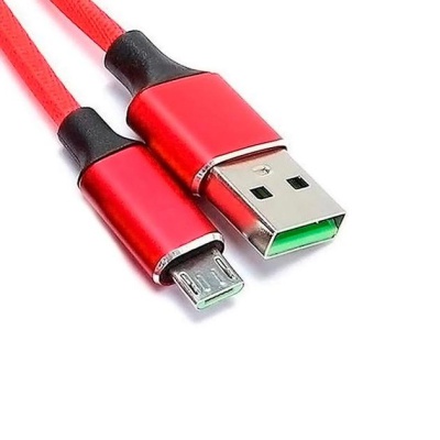 Дата кабель USB 2.0 AM to Micro 5P 1.0m 2.4A braided red XO (NB143-M1-RD)