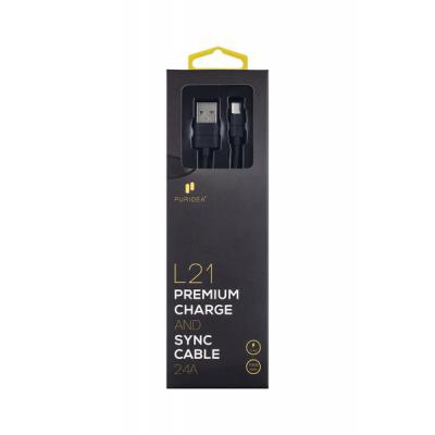 Дата кабель USB 2.0 AM to Micro 5P 1.0m L21 Black Puridea (L21-Micro-USB Black)