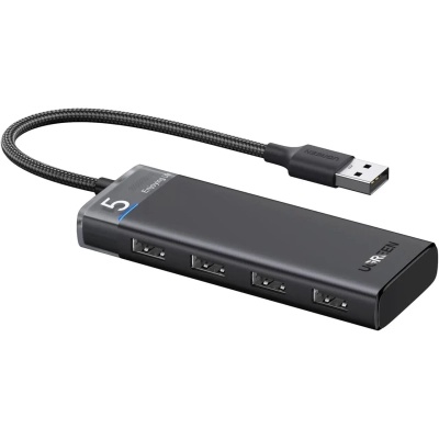 Концентратор Ugreen USB 3.0 to 4xUSB 3.2 Gen1 CM653 black (15548)