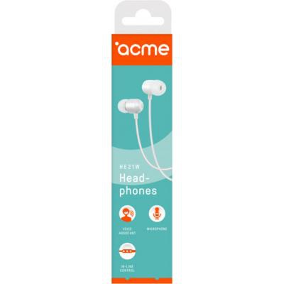 Наушники ACME HE21W Earphones With Mic (4770070880999)