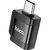 Перехідник UA31C USB-C M to USB F OTG Black HOCO (6942007628129)