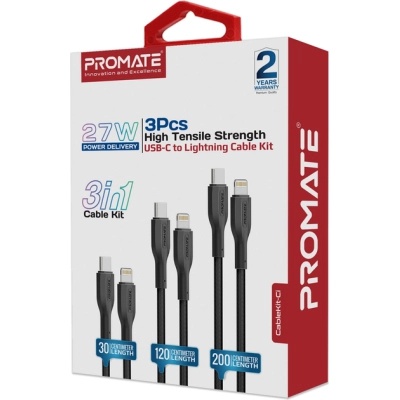 Дата кабель USB-C to Lightning cablekit-ci Promate (cablekit-ci)