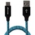 Дата кабель Grand-X USB - micro USB, Cu, 2.4A, Blue/Black, 1m (FC06BLB)