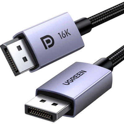 Кабель мультимедійний DisplayPort M to DisplayPort M 1.0m 16K DP118 black UGREEN (15383)
