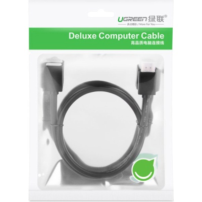 Кабель мультимедійний HDMI M to HDMI F 1.0m HD107 black UGREEN (10141)