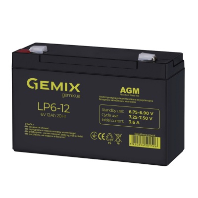 Батарея к ИБП Gemix 6В 12Ач (LP6-12)