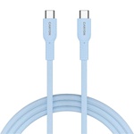 Дата кабель USB-C to USB-C 1.0m OnWire 60CL C-C 60W COLOR Braided 1m Light Blue Canyon (CND-CCAP60AB10LBL)