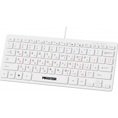 Клавіатура Maxxter KBM-C01W-UA USB UA White (KBM-C01W-UA)