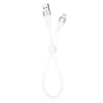 Дата кабель USB 2.0 AM to Lightning 0.25m 2.4A white XO (XO-NB179-BK)