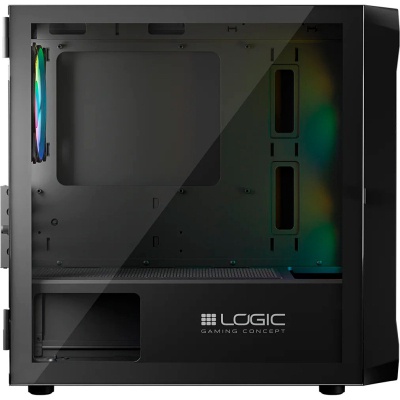 Корпус Logic concept PORTOS MESH+GLASS ARGB fans 3x120mm BLACK (AM-PORTOS-10-0000000-0002)