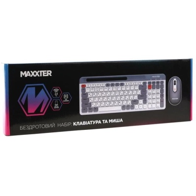 Комплект Maxxter KMS-WCM-03G-UA Wireless Gray/White (KMS-WCM-03G-UA)