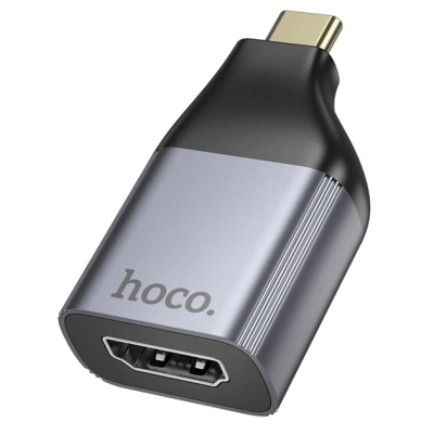Перехідник USB-C to HDMI F gray HOCO (6942007645584)