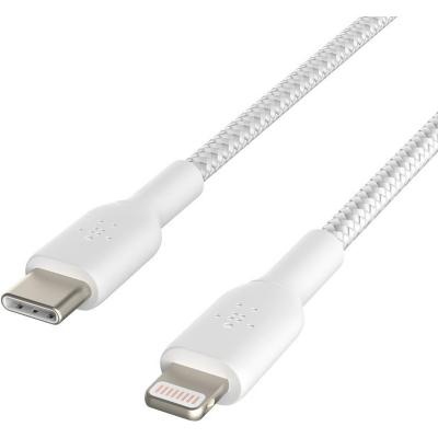 Дата кабель USB Type-С to Lightning 2.0m white Belkin (CAA004BT2MWH)