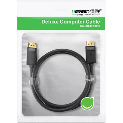 Кабель мультимедійний DisplayPort M to DisplayPort M 1.5m DP102 black UGREEN (10245)