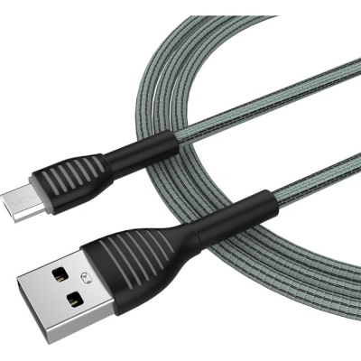 Дата кабель USB 2.0 AM to Micro 5P 1.0m ColorWay (CW-CBUM041-GR)