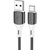 Дата кабель USB 2.0 AM to USB-C 1.0m 3A silicone BX79 black BOROFONE (6974443384789)