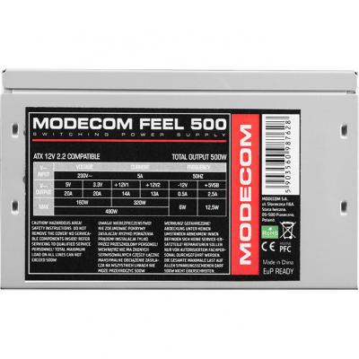 Блок питания Modecom 500W (ZAS-FEEL-00-500-ATX-PFC)