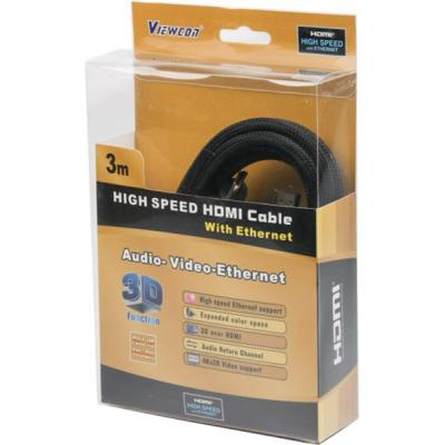 Кабель мультимедийный HDMI to HDMI 3.0m Viewcon (VC-HDMI-165-3m)