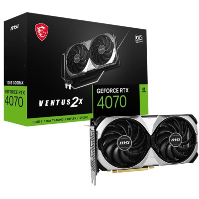 Відеокарта MSI GeForce RTX4070 12Gb VENTUS 2X OC (RTX 4070 VENTUS 2X 12G OC)