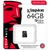 Карта пам'яті Kingston 64GB microSDXC class 10 UHS-I V30 A1 (SDCIT2/64GBSP)