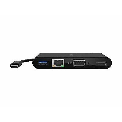 Концентратор Belkin USB-C - Ethernet, HDMI, VGA, USB-A, 100W PD, black (AVC004BTBK)