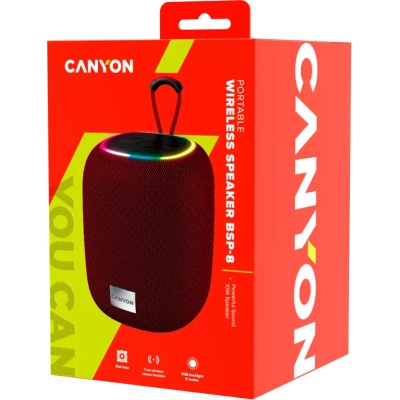 Акустична система Canyon BSP-8 Bluetooth V5.2 Red (CNE-CBTSP8R)