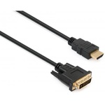 Кабель мультимедийный HDMI to DVI 24+1pin, 1.8m Vinga (VCPHDMI2DVIMM1.8BK)