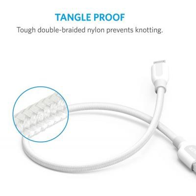 Дата кабель USB 2.0 AM to Micro 5P 0.3m White Anker (A8141021)