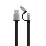 Дата кабель USB 2.0 AM to Lightning/Micro 1.0m Cablexpert (CC-USB2-AM8PmB-1M-SG)