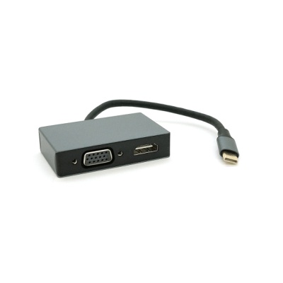 Концентратор Voltronic USB-C 4-in-1 USB 3.0 + USB-C + HDMI + VGA 0.23m silver (YT-HTC4in1)