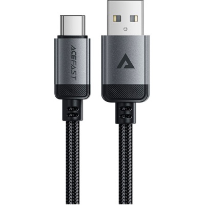 Дата кабель USB 2.0 AM to Type-C 1.2m 3.0A (18W) C20-04 aluminum alloy Black Acefast (6974316283782)