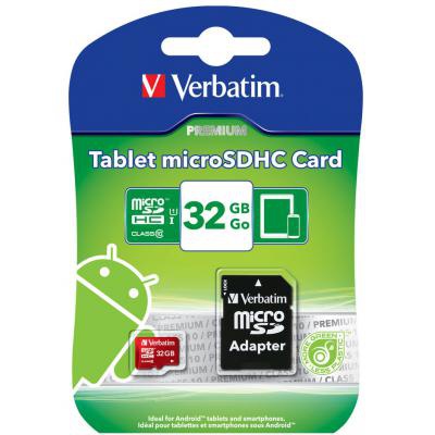 Карта памяти Verbatim 32GB microSDHC class 10 (#44044)