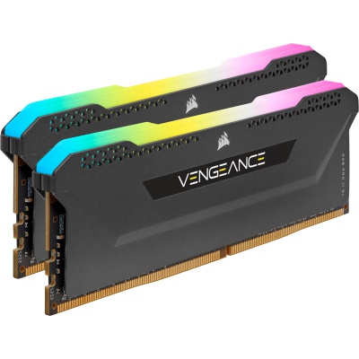 Модуль памяти для компьютера DDR4 16GB (2x8GB) 3600 MHz Vengeance RGB Pro SL Black Corsair (CMH16GX4M2Z3600C18)