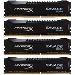 Модуль памяти DDR4 16GB (4x4GB) 3000 MHz HyperX Savage Black Kingston (HX430C15SBK4/16)
