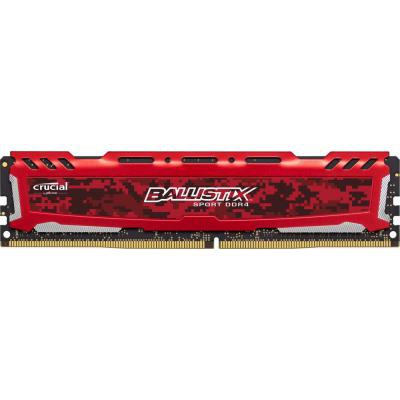 Модуль памяти для компьютера DDR4 16GB 2666 MHz Ballistix Sport LT Red MICRON (BLS16G4D26BFSE)