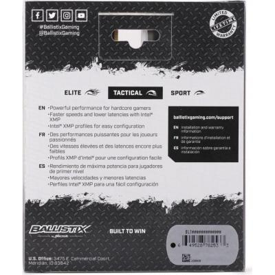 Модуль памяти для компьютера DDR4 8GB 3000 MHz Ballistix Tactical Tracer RGB MICRON (BLT8G4D30BET4K)