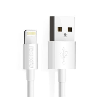 Дата кабель USB 2.0 AM to Lightning 1.8m 2.1A MFI White Choetech (IP0027-WH)